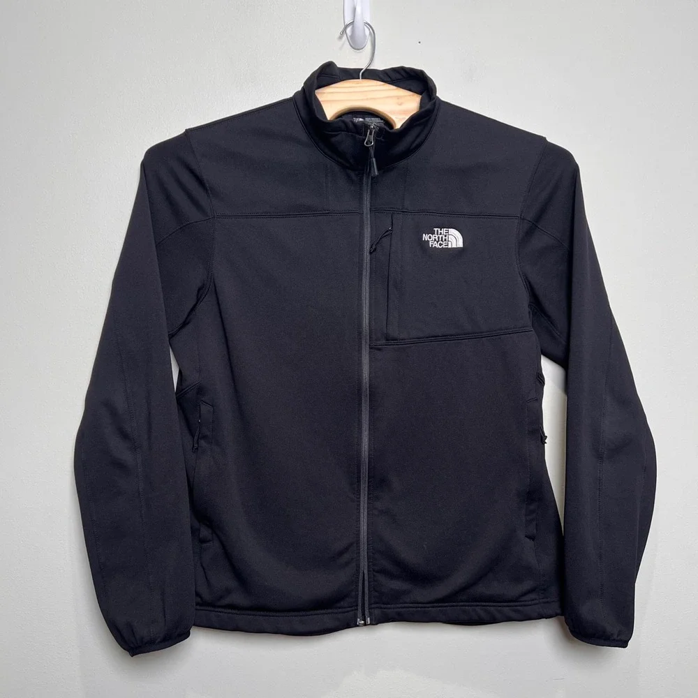 The North Face Astro Ridge Softshell Jacket Mens Large Black Full Zip *read